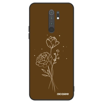 Ovitek za Xiaomi Redmi 9 - Brown flowers
