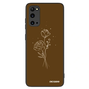 Ovitek za Samsung Galaxy S20 G980F - Brown flowers