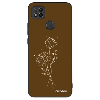 Ovitek za Xiaomi Redmi 9C - Brown flowers