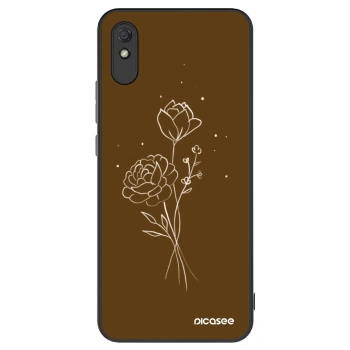 Ovitek za Xiaomi Redmi 9A - Brown flowers