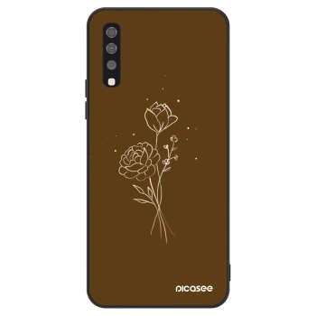 Ovitek za Samsung Galaxy A70 A705F - Brown flowers
