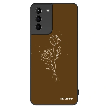 Ovitek za Samsung Galaxy S21+ 5G G996F - Brown flowers