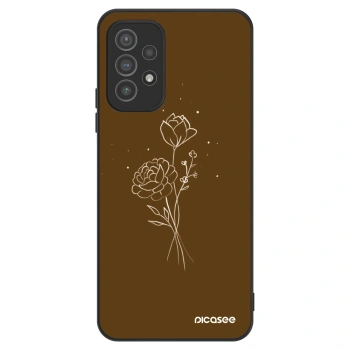 Ovitek za Samsung Galaxy A72 A725F - Brown flowers
