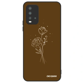 Ovitek za Xiaomi Redmi 9T - Brown flowers