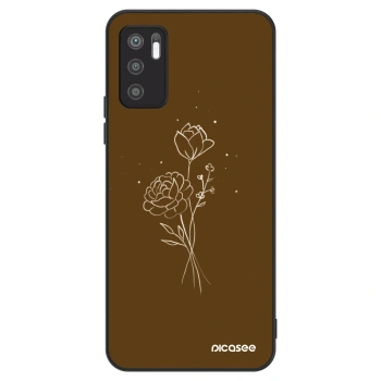 Ovitek za Xiaomi Redmi Note 10 5G - Brown flowers
