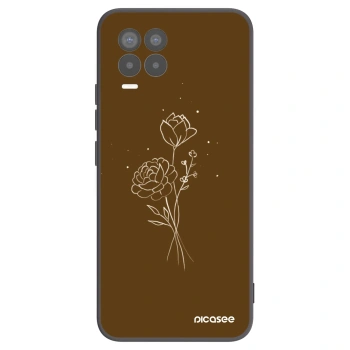 Ovitek za Realme 8 Pro - Brown flowers