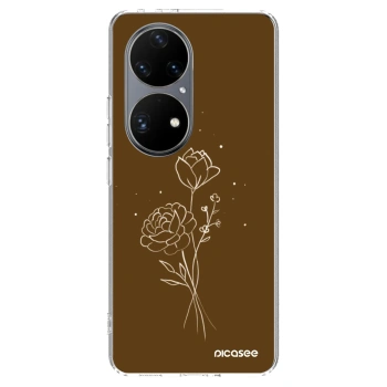 Ovitek za Huawei P50 - Brown flowers