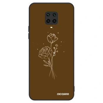 Ovitek za Xiaomi Redmi Note 9S - Brown flowers