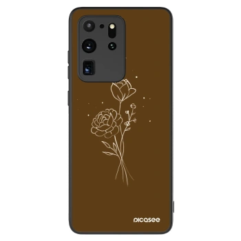 Ovitek za Samsung Galaxy S20 Ultra 5G G988F - Brown flowers
