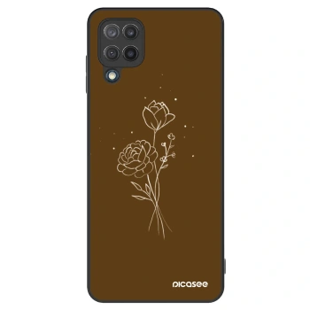 Ovitek za Samsung Galaxy M12 M127F - Brown flowers