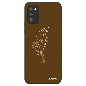 Ovitek za Samsung Galaxy A02s A025G - Brown flowers