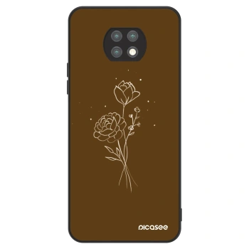 Ovitek za Xiaomi Redmi Note 9T - Brown flowers
