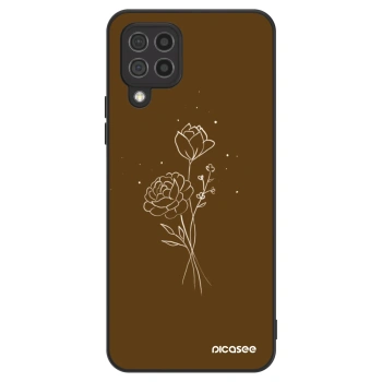 Ovitek za Samsung Galaxy A22 A225F 4G - Brown flowers