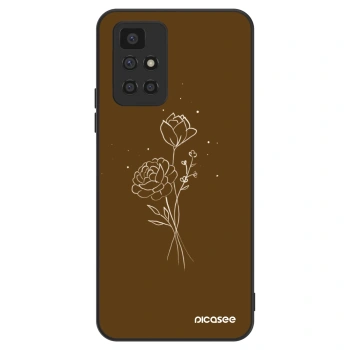 Ovitek za Xiaomi Redmi 10 - Brown flowers