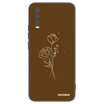 Ovitek za Vivo Y20s - Brown flowers
