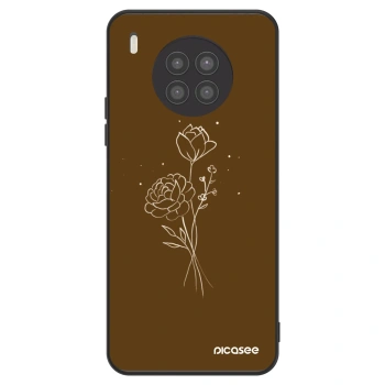 Ovitek za Huawei Nova 8i - Brown flowers