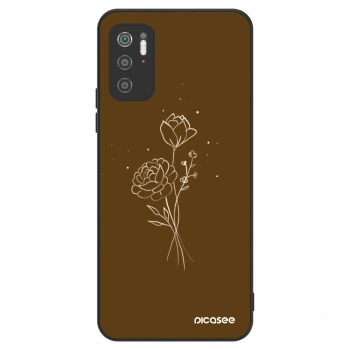 Ovitek za Xiaomi Poco M3 Pro 5G - Brown flowers