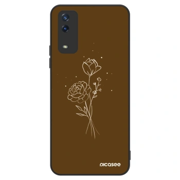 Ovitek za Vivo Y11s - Brown flowers