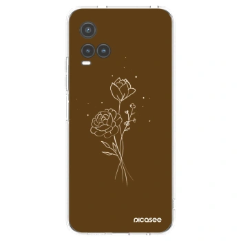 Picasee silikonski prozorni ovitek za Vivo Y33s - Brown flowers