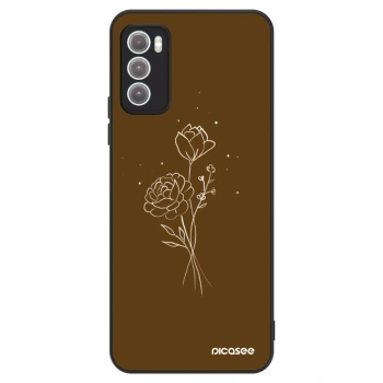 Ovitek za Motorola Moto G60 - Brown flowers