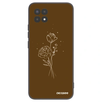 Picasee silikonski črni ovitek za Realme 8i - Brown flowers