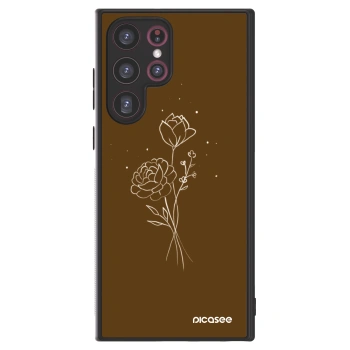 Picasee ULTIMATE CASE za Samsung Galaxy S22 Ultra 5G - Brown flowers
