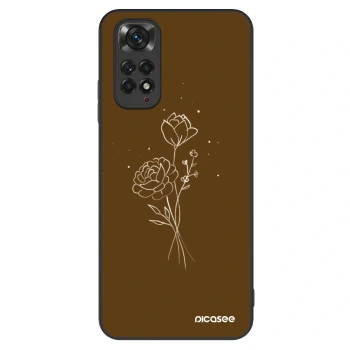 Ovitek za Xiaomi Redmi Note 11S 4G - Brown flowers