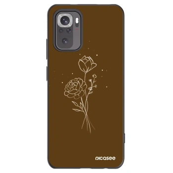 Picasee silikonski črni ovitek za Xiaomi Redmi Note 11S 4G - Brown flowers