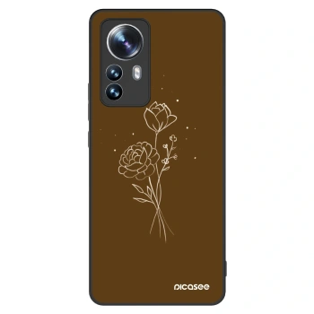 Ovitek za Xiaomi 12 Pro - Brown flowers
