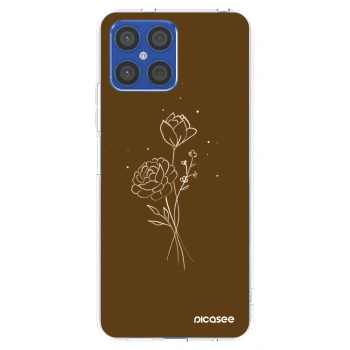 Picasee silikonski prozorni ovitek za Honor X8 4G - Brown flowers