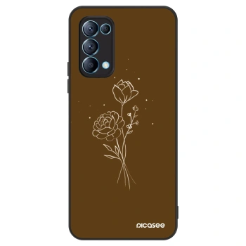 Ovitek za OPPO Reno 5 5G - Brown flowers