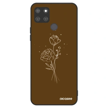 Ovitek za Realme C21Y - Brown flowers