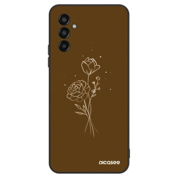 Ovitek za Samsung Galaxy M13 M135F - Brown flowers