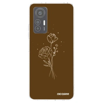 Picasee silikonski prozorni ovitek za Xiaomi 12 Lite - Brown flowers