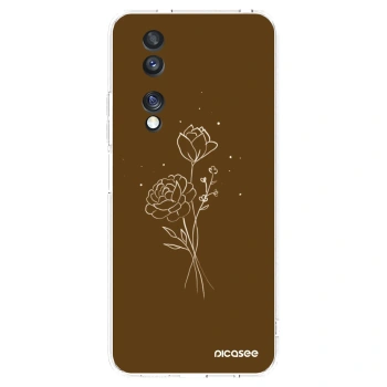 Picasee silikonski prozorni ovitek za Honor 70 - Brown flowers