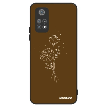 Ovitek za Xiaomi Poco M4 Pro - Brown flowers