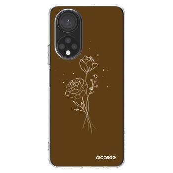 Picasee silikonski prozorni ovitek za Honor X7 - Brown flowers