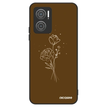 Ovitek za Xiaomi Redmi 10 5G - Brown flowers