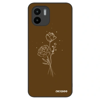 Ovitek za Xiaomi Redmi A1 - Brown flowers