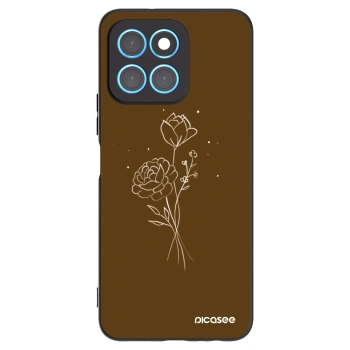 Picasee silikonski črni ovitek za Honor X6 - Brown flowers