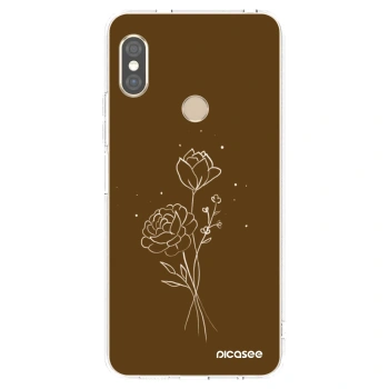 Ovitek za Xiaomi Redmi Note 5 Global - Brown flowers