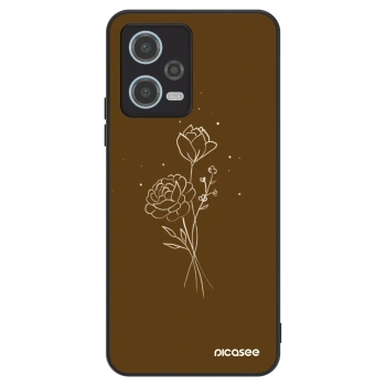 Ovitek za Xiaomi Redmi Note 12 5G - Brown flowers