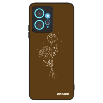 Ovitek za Xiaomi Redmi Note 12 4G - Brown flowers