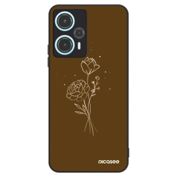 Ovitek za Xiaomi Poco F5 - Brown flowers
