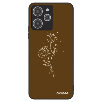 Ovitek za Xiaomi Redmi 12 4G - Brown flowers