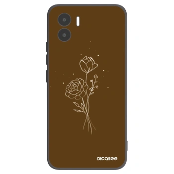 Picasee silikonski črni ovitek za Xiaomi Redmi A2 - Brown flowers