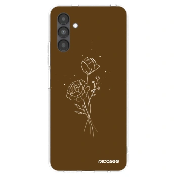 Picasee silikonski prozorni ovitek za Samsung Galaxy A04s A047F - Brown flowers