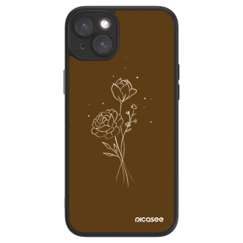 Picasee ULTIMATE CASE za Apple iPhone 15 Plus - Brown flowers