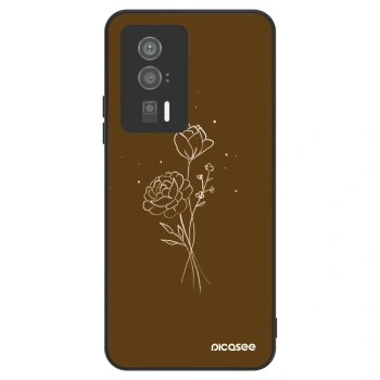 Ovitek za Xiaomi Poco F5 Pro 5G - Brown flowers