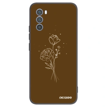 Ovitek za Motorola Moto G62 - Brown flowers